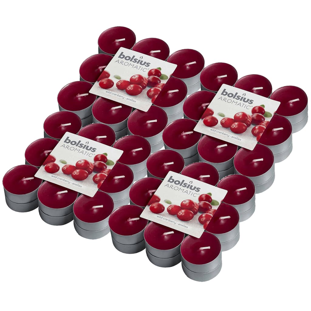 

Bolsius Aromatische theelichtjes Wild Cranberry 72 st 103626949389