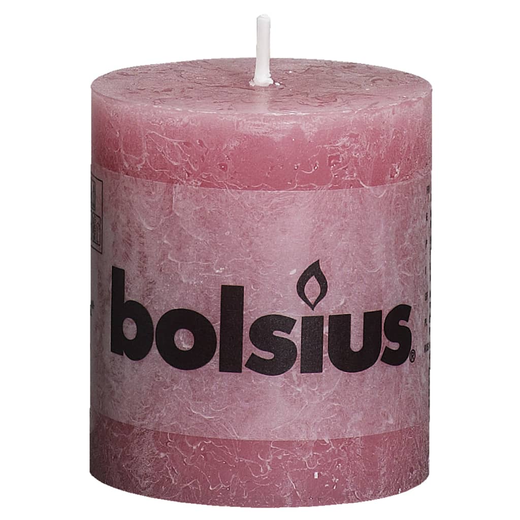 

Bolsius Rustiekkaarsen 6 st 80x68 mm oudroze
