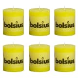 Bolsius bougie cylindre jaune 80/68 6 pièces