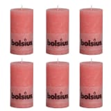 Bolsius bougie cylindre rose 130/68 6 pcs