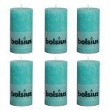 Bolsius Kubbelys 130/68 6 stk søt havblå