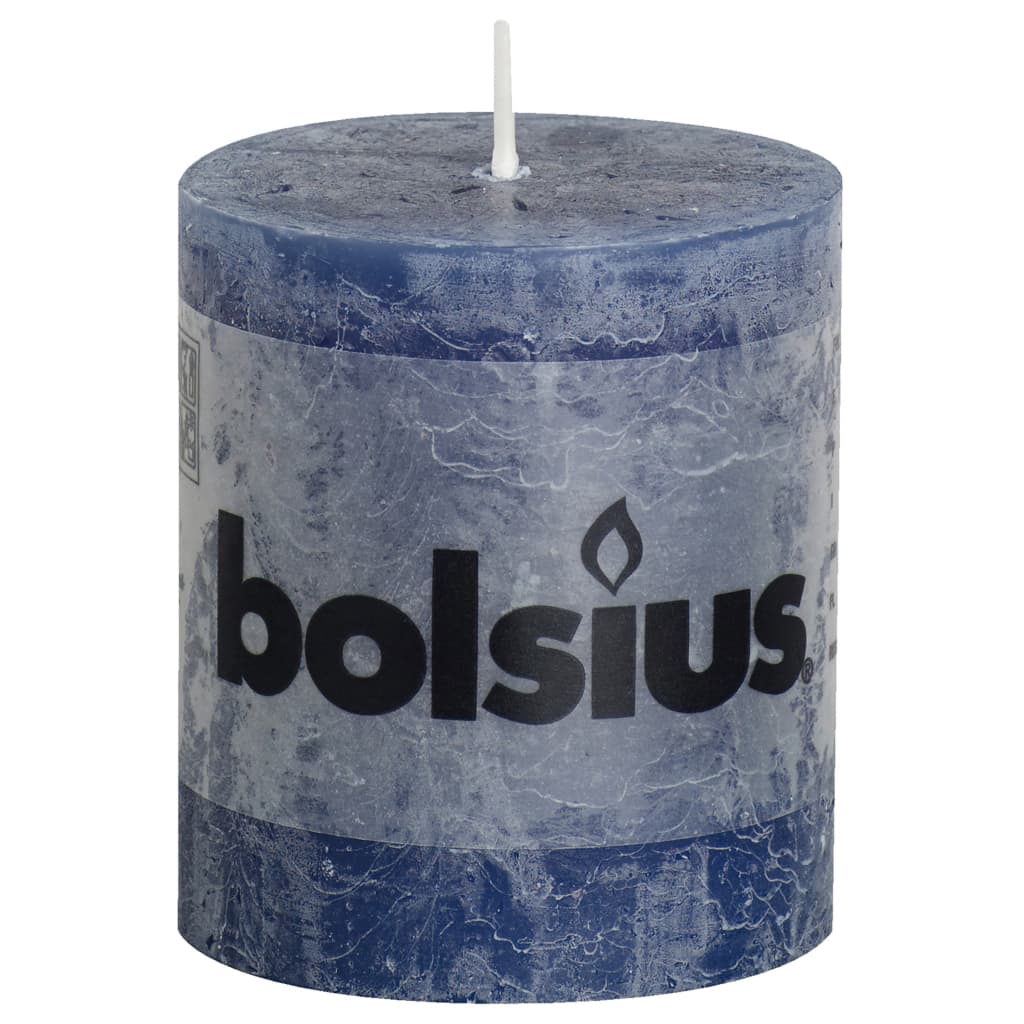 

Bolsius Rustiekkaarsen 6 st 80x68 mm donkerblauw