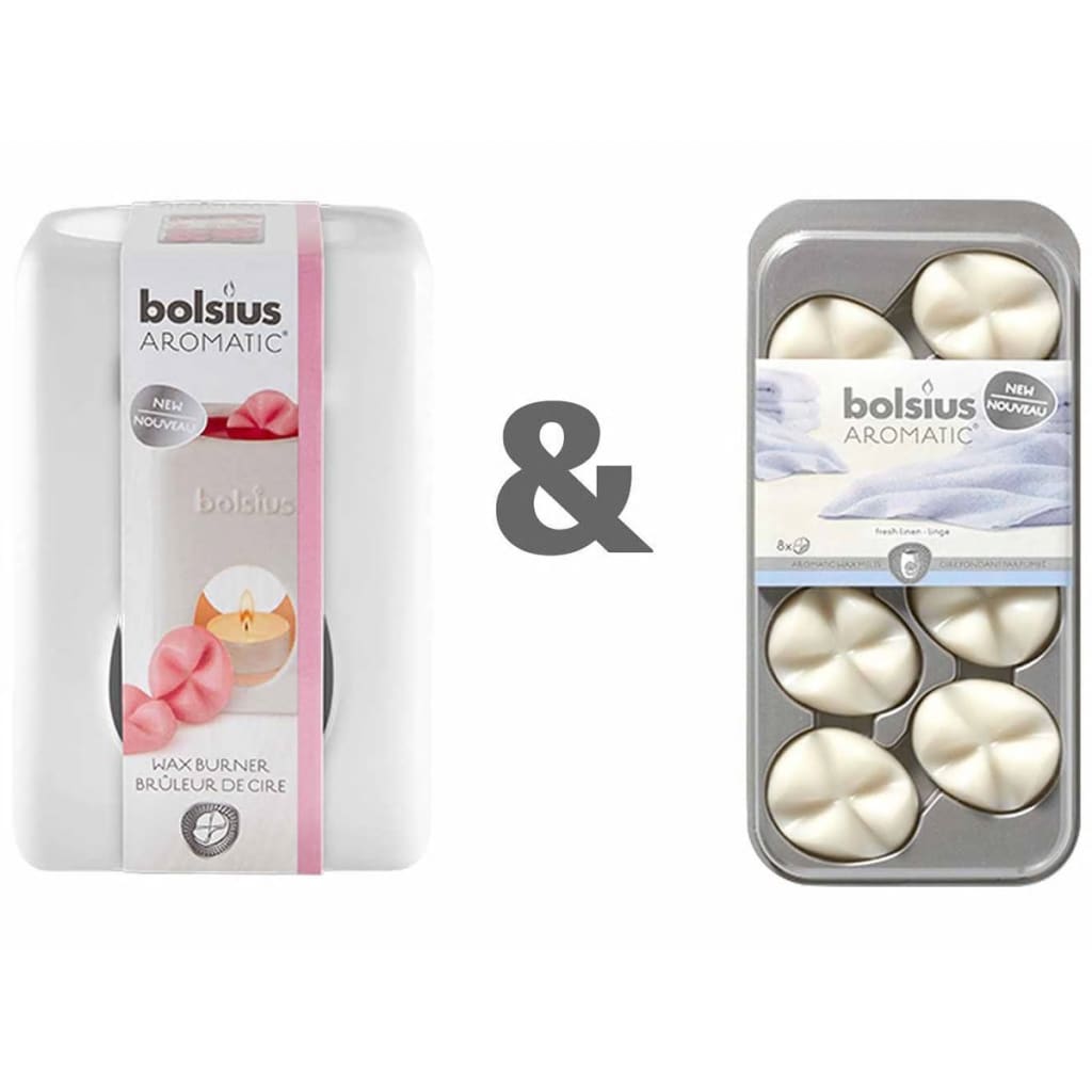 

Bolsius Wax brander set met aromatische wax Fresh Linnen 107790501858