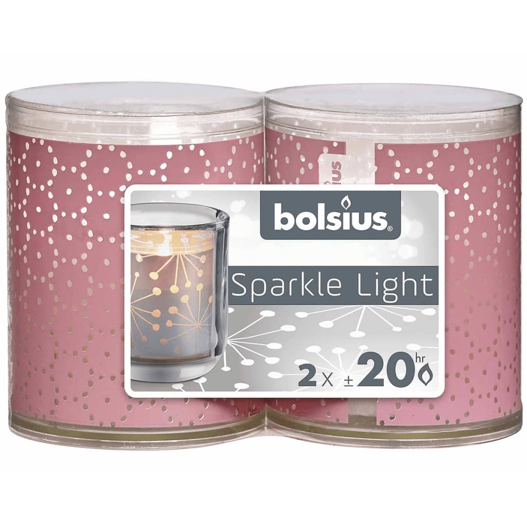 

Bolsius 6 st Sparkle Lights Lace roze 103622390540