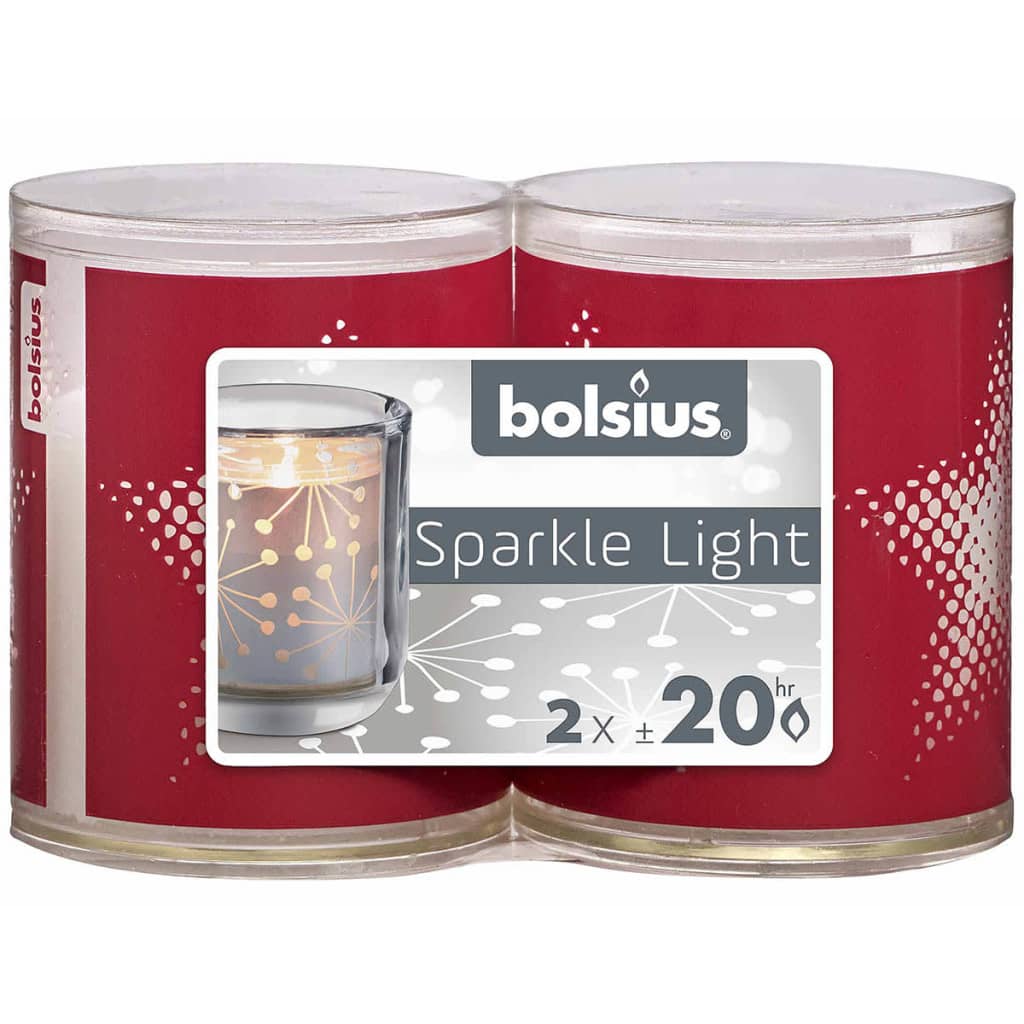 Bolsius 6 st Sparkle Lights Star rood 103622390541