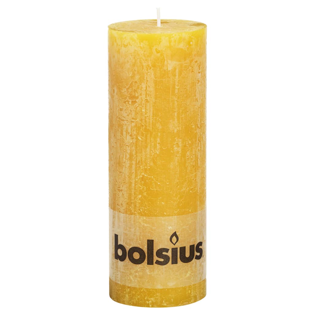 

Bolsius Rustiekkaarsen 6 st 190x68 mm okergeel