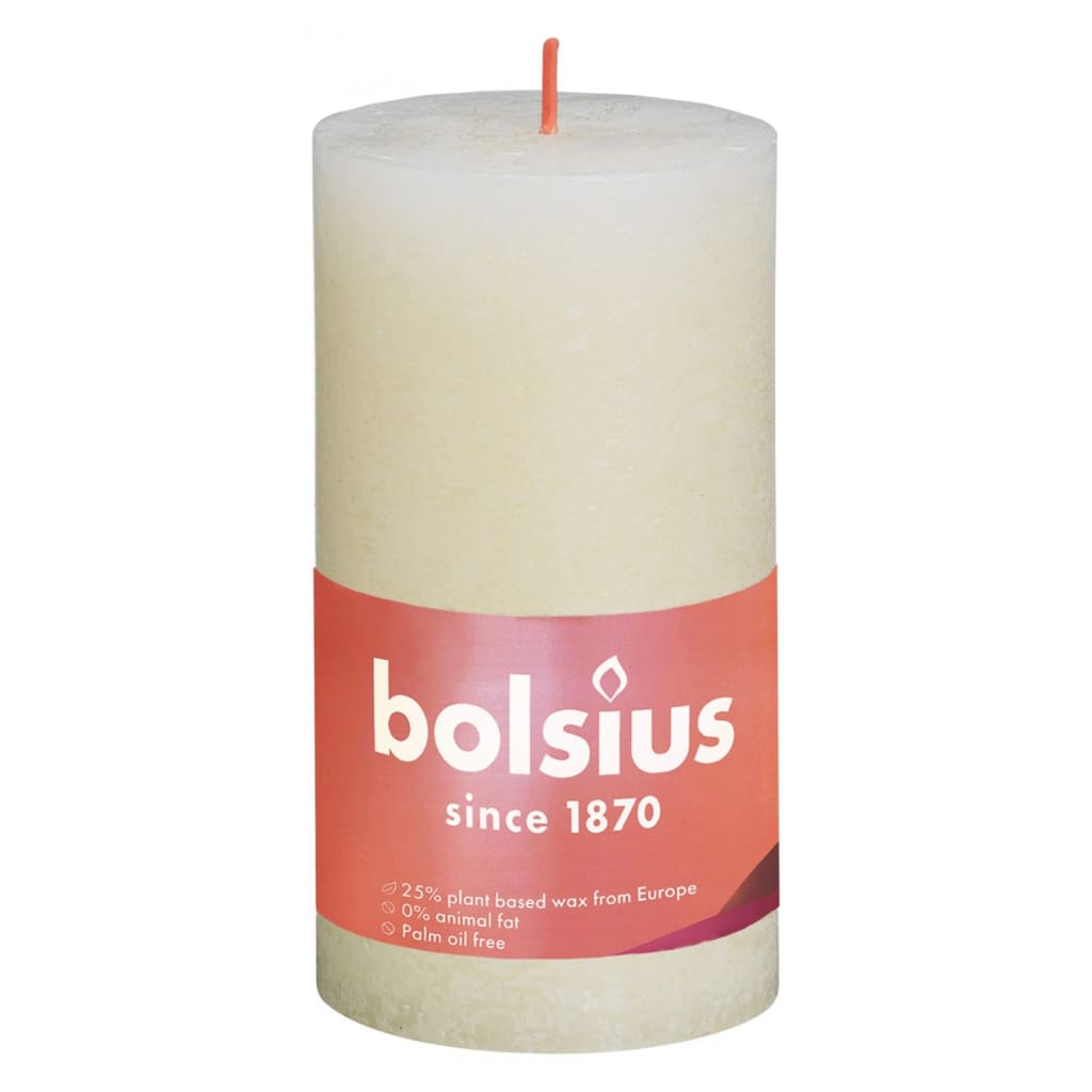 

Bolsius Stompkaarsen Shine 4 st rustiek 130x68 mm zacht parelkleurig