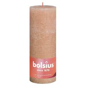 Bolsius Κεριά Κύλινδρος Ρουστίκ Shine 4 τεμ. Θολό Ροζ 190 x 68 χιλ.