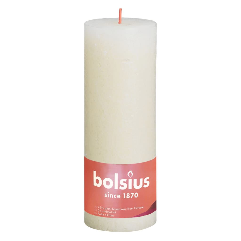 

Bolsius Stompkaarsen Shine 4 st rustiek 190x68 mm zacht parelkleurig