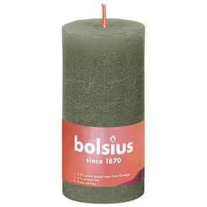 Bolsius Κεριά Κύλινδρος Ρουστίκ Shine 8 τεμ. Φρέσκο Λαδί 100 x 50 χιλ.