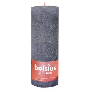 Bolsius Κεριά Κύλινδρος Ρουστίκ Shine 4 τεμ Μπλε Λυκόφωτος 190 x 68χιλ