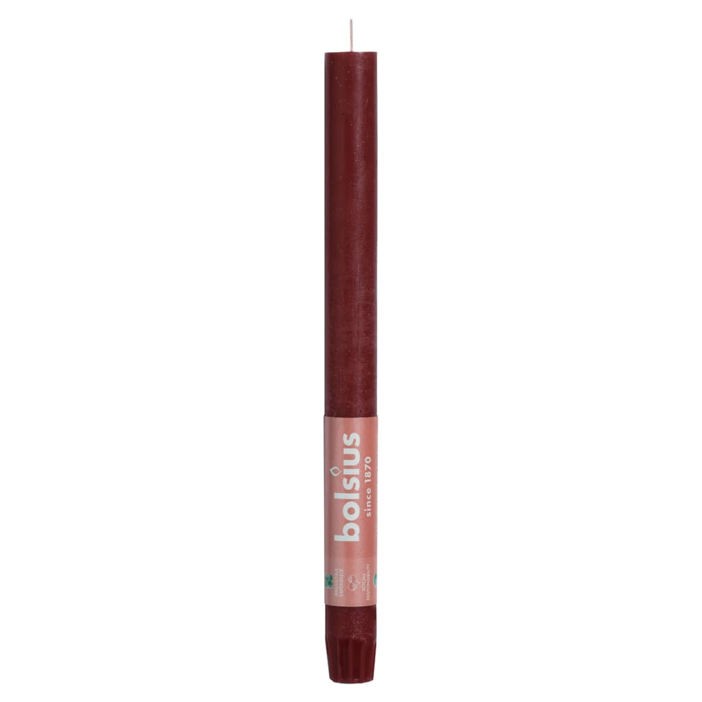 Bolsius Candele da Tavola Shine 16 pz 27 cm Rosso Vellutato
