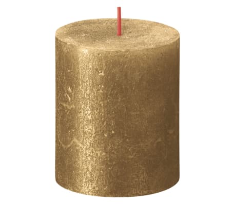 Bolsius Blockljus Shimmer 4-pack 80x68 mm guld