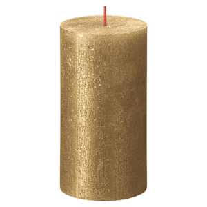 Bolsius Blockljus Shimmer 4-pack 130x68 mm guld