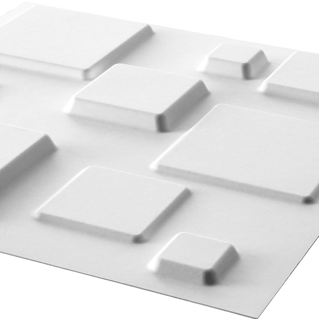 VidaXL - WallArt 3D Wandpanelen Squares 12 stuks GA-WA09 VidaXL - WallArt 3D Wandpanelen Squares 12 stuks GA-WA09
