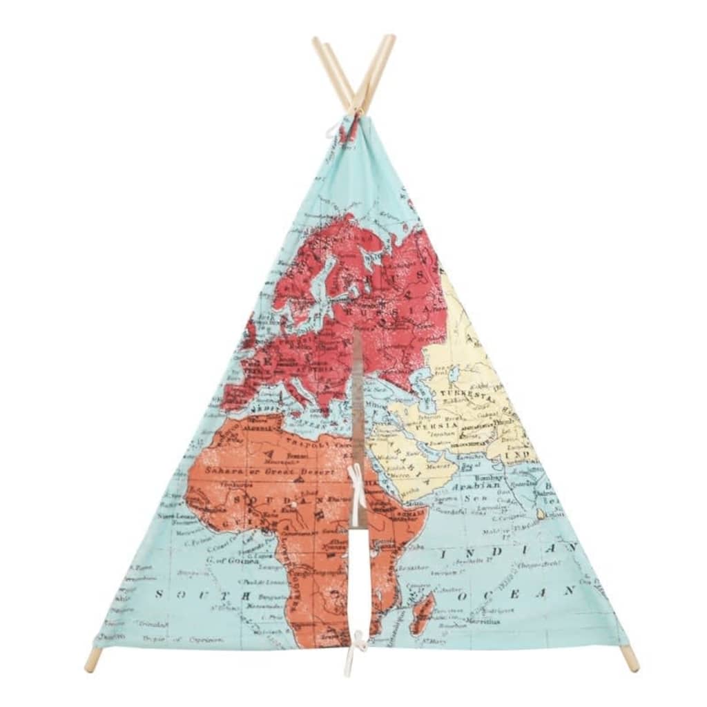 

Sunny tipitent wereldkaart 160 cm multicolor