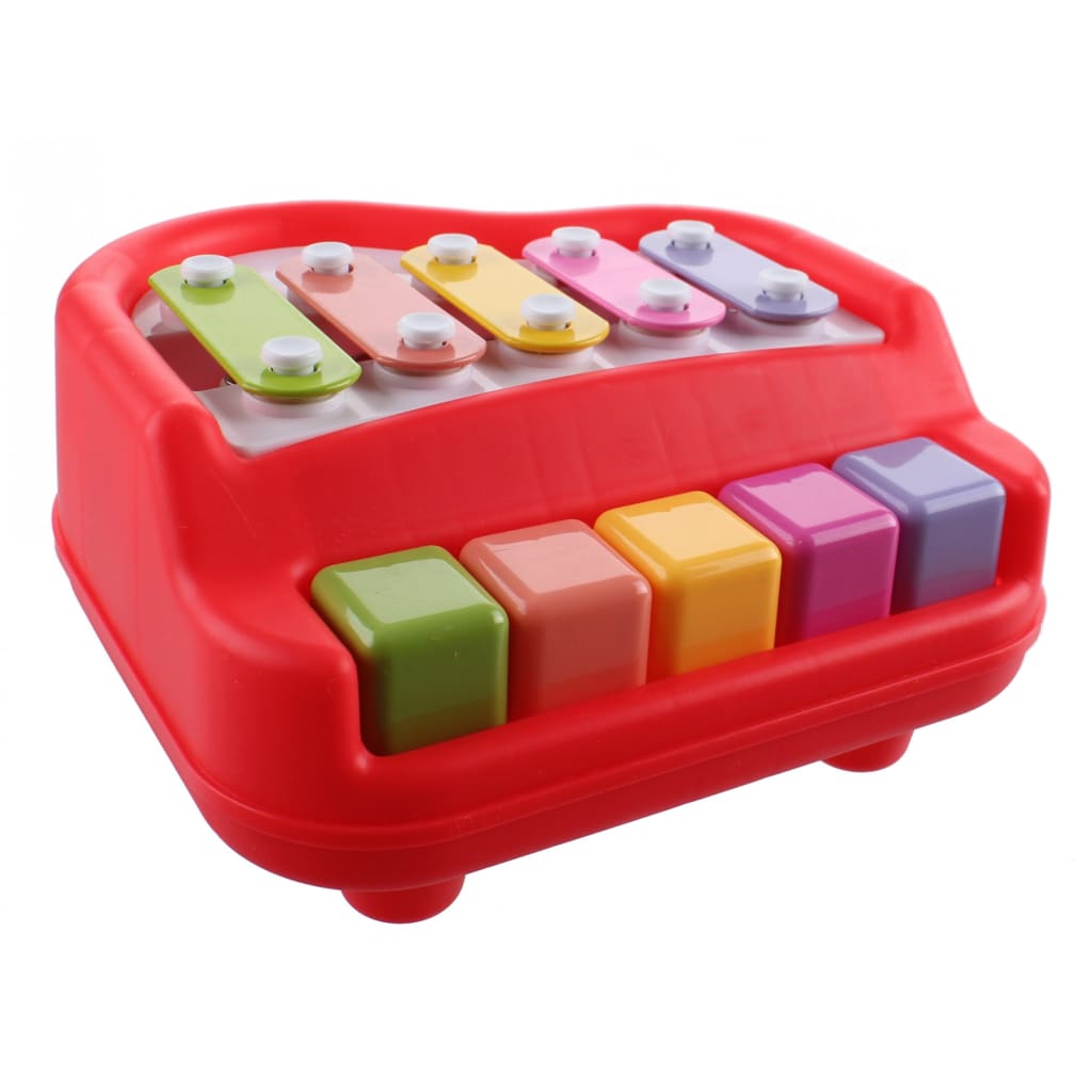 Afbeelding Jonotoys 2-in-1 xylofoon/piano 17 cm multicolor door Vidaxl.nl