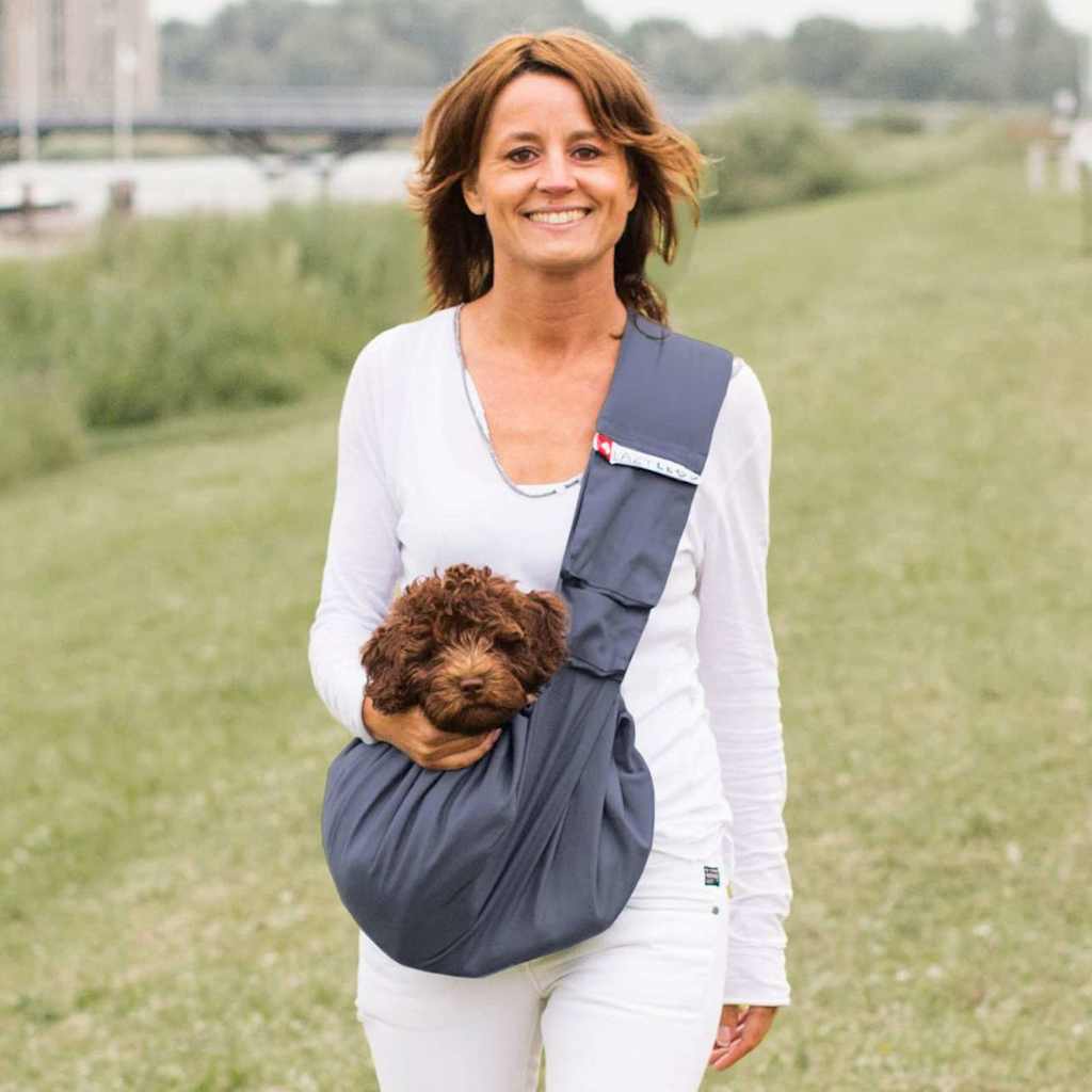 4Lazylegs Trasportino per Animali Domestici Canvas 7 kg Blu Navy XS
