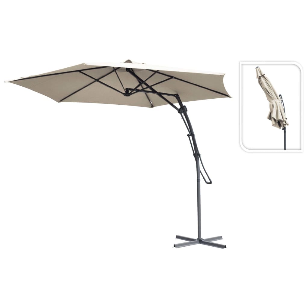 ProGarden Umbrelă de soare suspendată, gri taupe, 300 cm