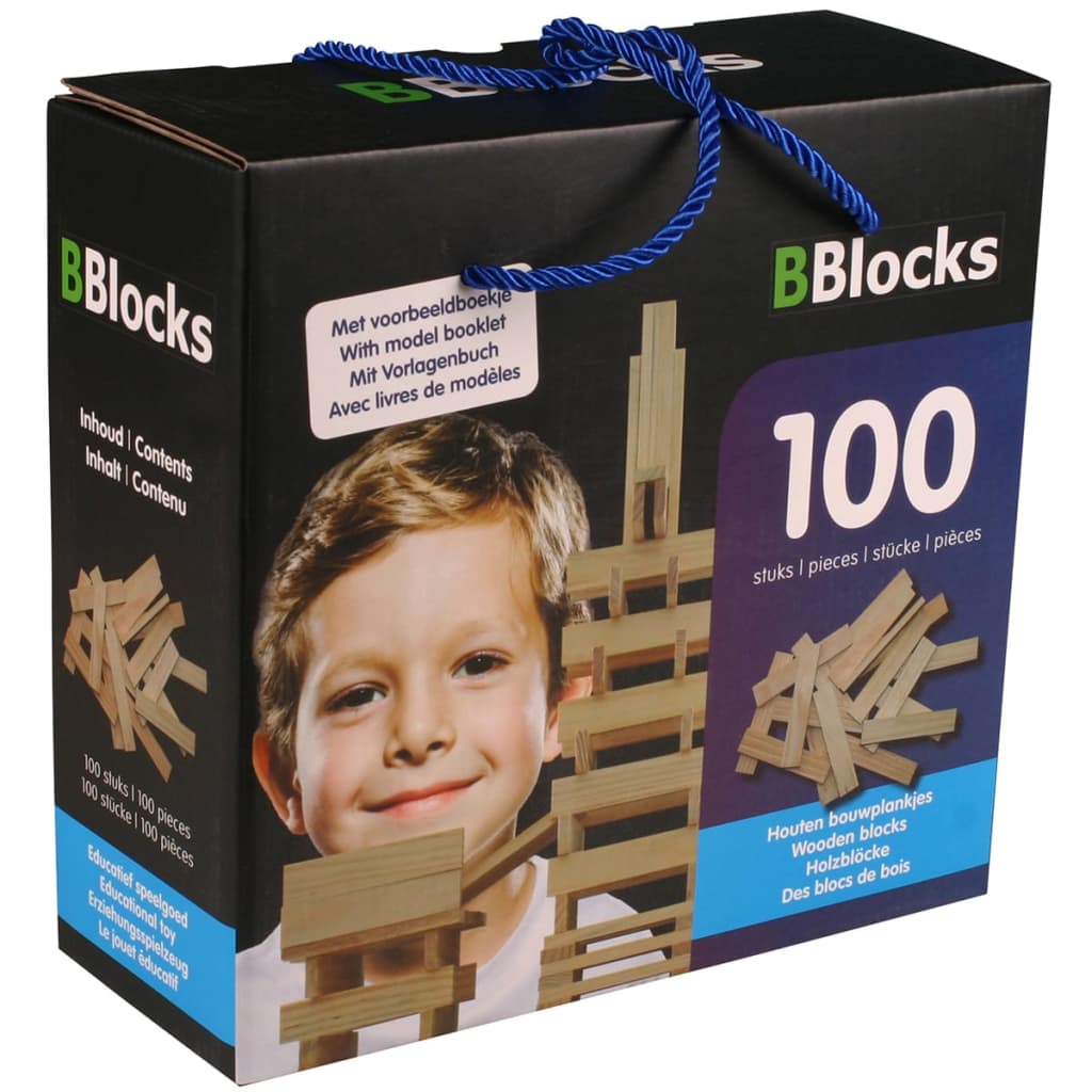 

BBlocks Bouwplankjes bruin hout 100 st BBLO890100