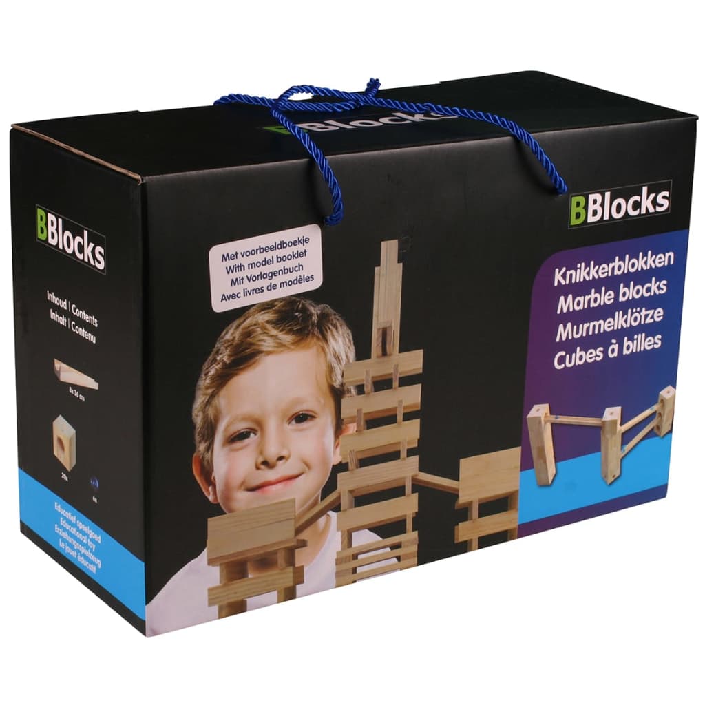 

BBlocks Knikkerblokken set bruin hout 34 st BBLO890301
