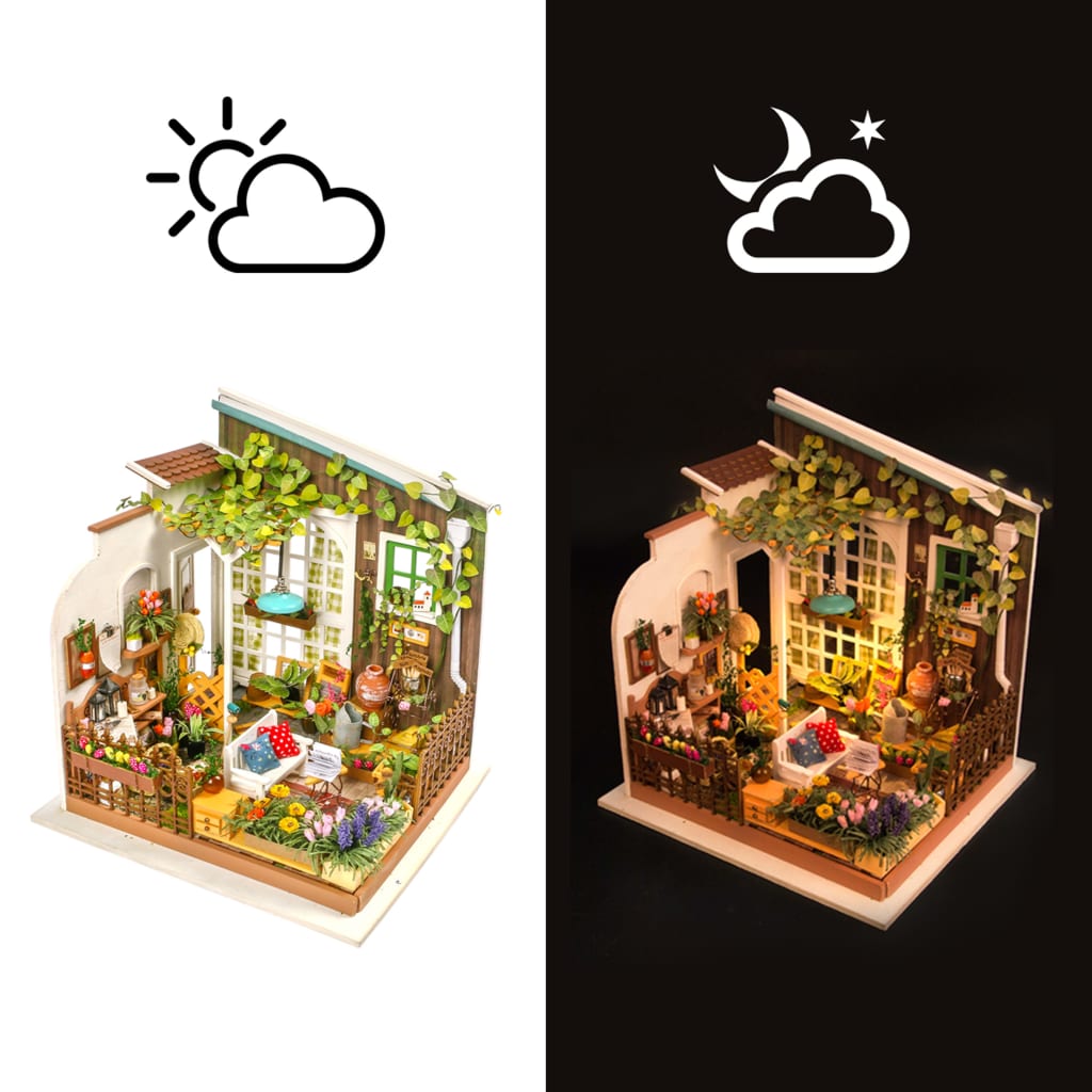 

Robotime Miniatuur knutselset Miller's Garden met LED-verlichting