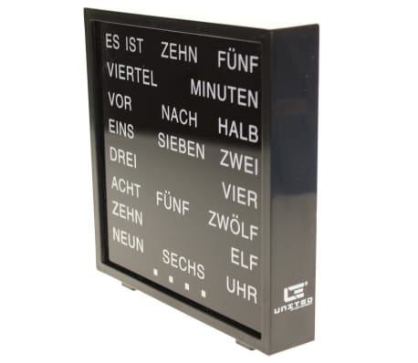 United Entertainment Woordklok LED Duits 16,5x17 cm