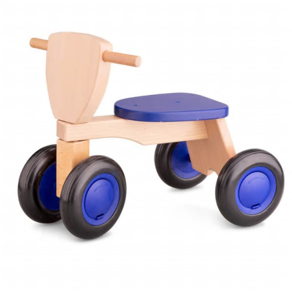 Afbeelding New Classic Toys loopfiets Road Star 4 wielen 50 cm hout blauw door Vidaxl.nl