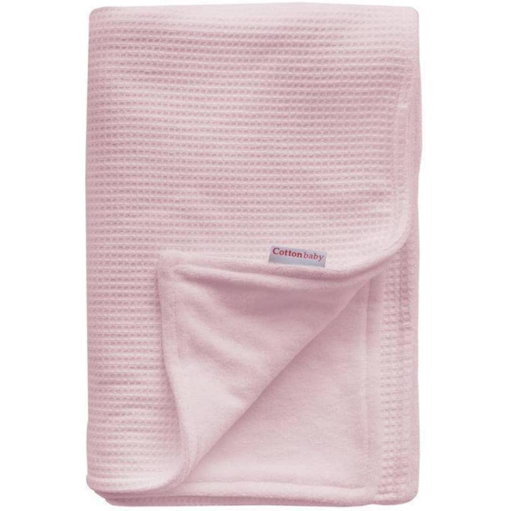 Cottonbaby Wafel - Ledikantdeken 120x150 cm - Roze