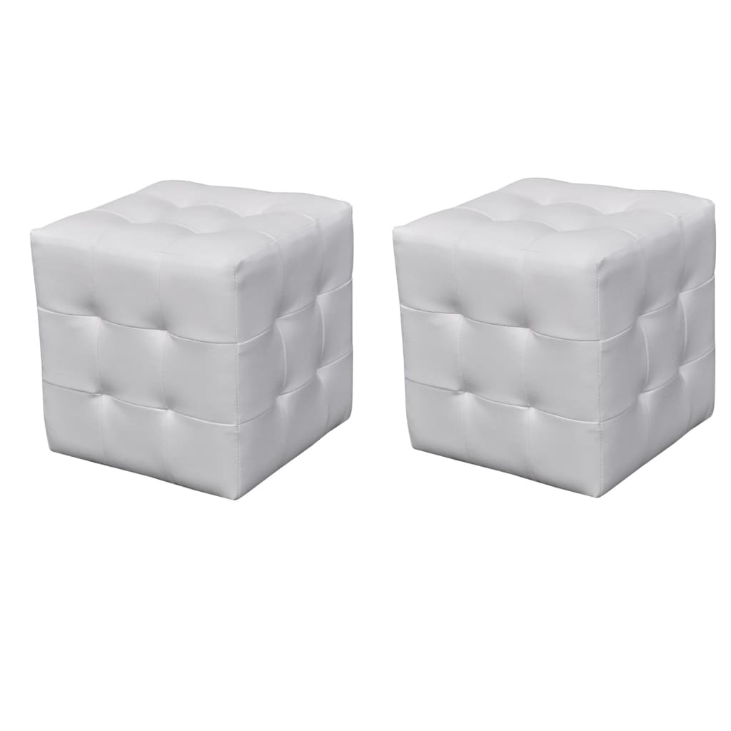 14: vidaXL kubeformede taburetter hvid