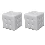 2 x Cubed stool white