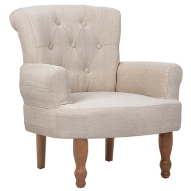 vidaXL Französischer Sessel Creme Stoff | vidaXL Französischer Sessel Creme Stoff |
