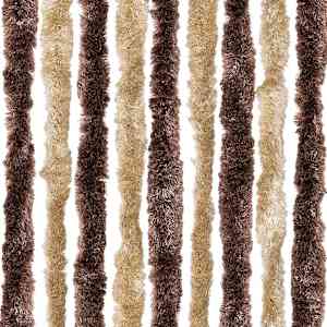 Závěs proti hmyzu béžový a světle hnědý 90 x 220 cm Chenille - obrázek 6