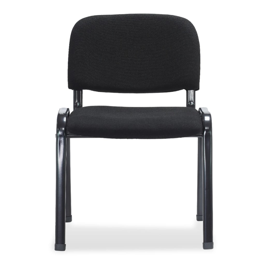 4 db fekete egymásba rakható irodai szövet szék 