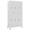 vidaXL lukustatav hoiukapp 6 kapiga, terasest 90 x 45 x 180 cm, hall