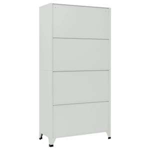 Šatní skříňka se 6 buňkami ocel 90 x 45 x 180 cm šedá - obrázek 5