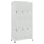  vidaXL acél öltözőszekrény 6 rekesszel 90 x 45 x 180 cm termék 2. képe