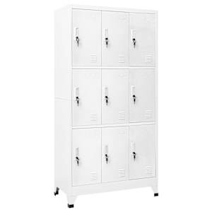 vidaXL lukustatav hoiukapp 9 sektsiooniga, teras 90x45x180 cm, hall