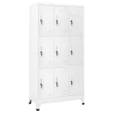 vidaXL Armario taquilla con 9 compartimentos acero 90x45x180 cm gris