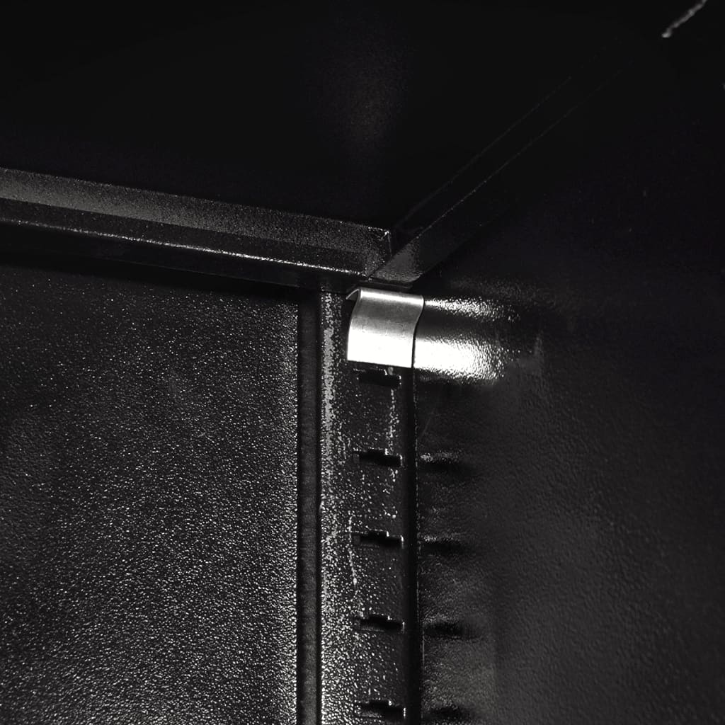 Dílenská skříň se 2 dvířky ocelová 90x40x180 cm černočervená