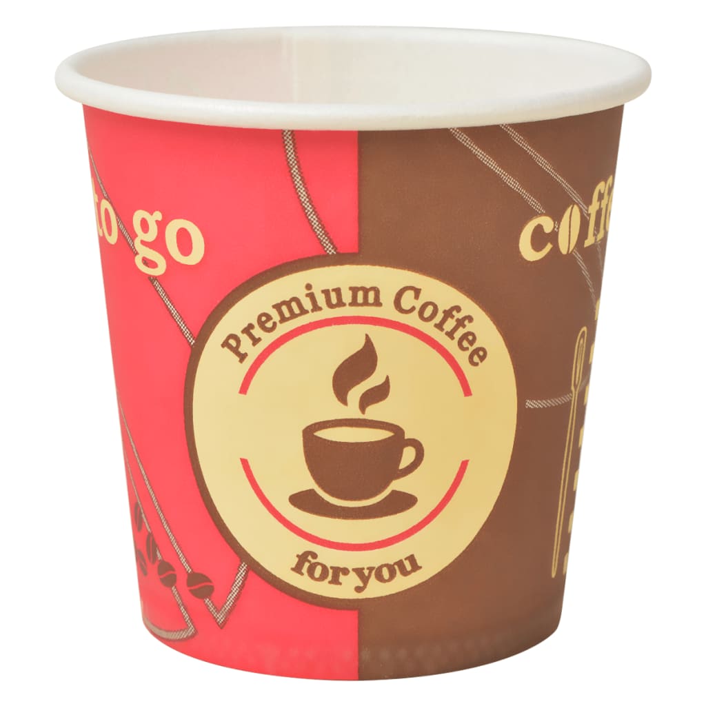 1000 db eldobható papír kávés pohár 120 ml (4 uncia) 
