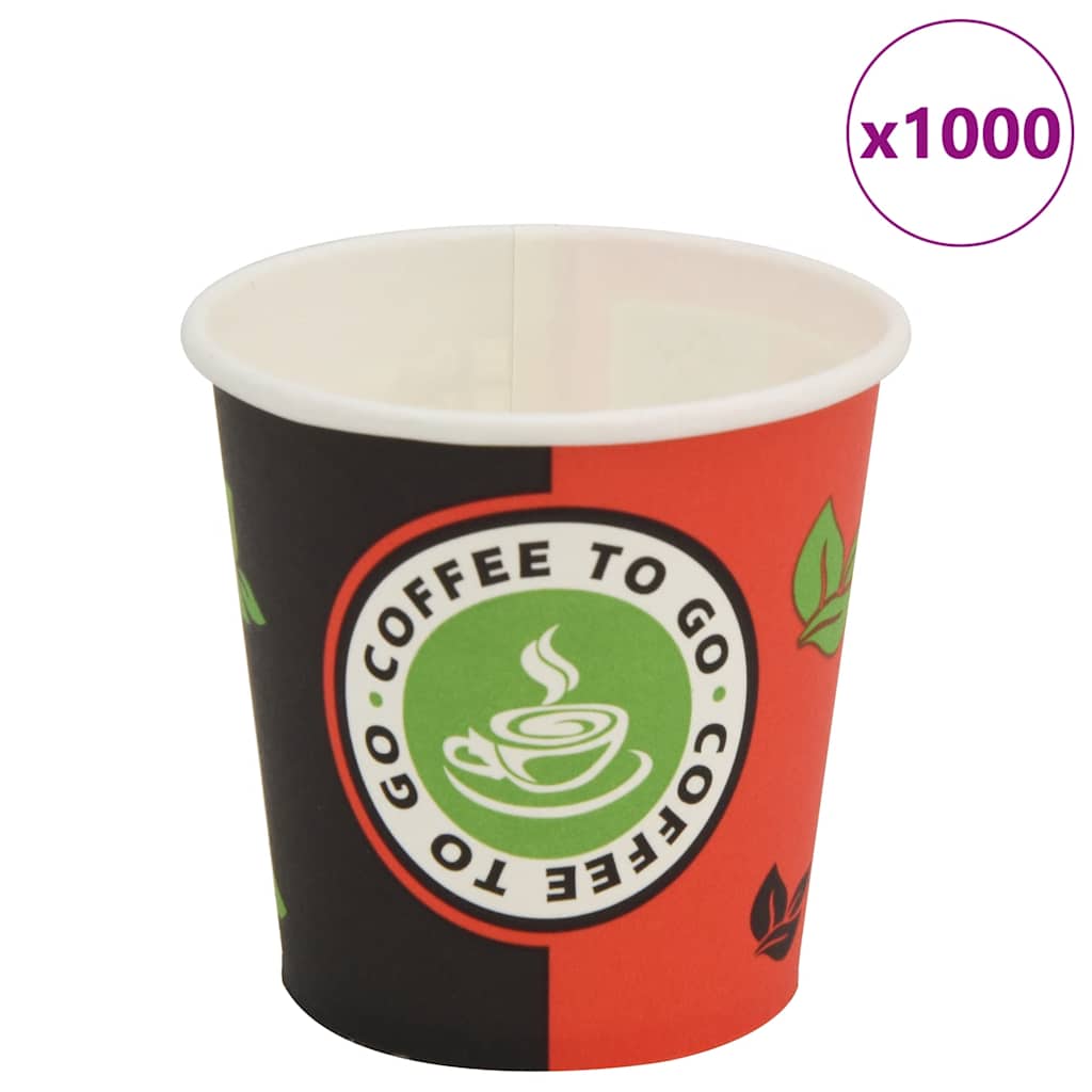 vidaXL Pahare de unică folosință pentru cafea 1000 buc. 120 ml (4 oz)