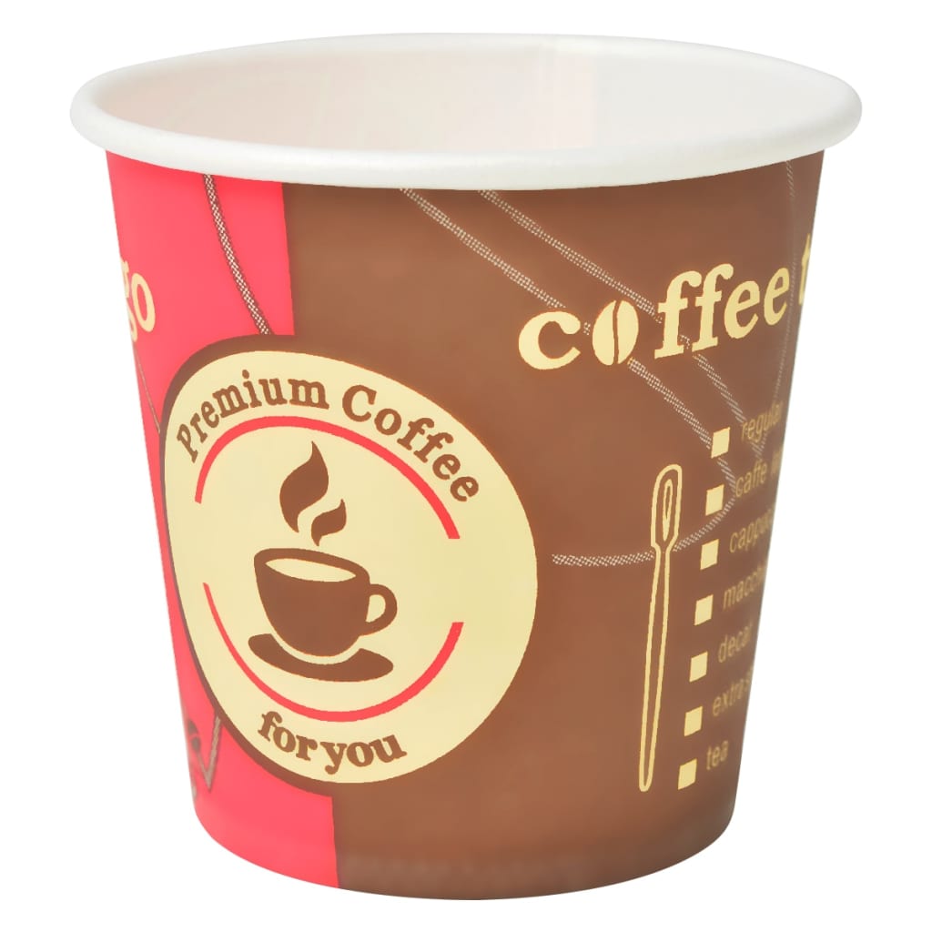 vidaXL 1000 pcs Disposable Coffee Cups Paper 120 ml (4 oz)