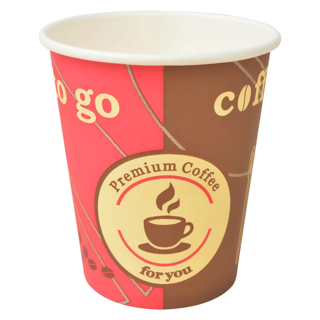 vidaXL Pahare de unică folosință pentru cafea 1000 buc. 240 ml (8 oz) vidaXL