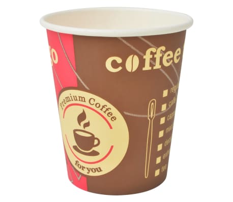 vidaXL 1000 pcs Disposable Coffee Cups Paper 240 ml (8 oz)