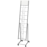 vidaXL Stojak na gazety/czasopisma 38x27x139 cm srebrny A4