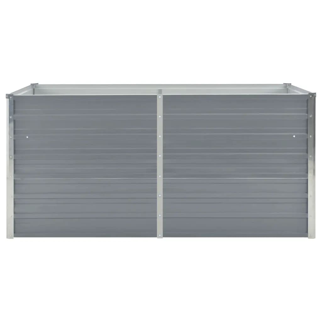 vidaXL Plantenbak verhoogd 160x80x77 cm gegalvaniseerd staal grijs afbeelding
