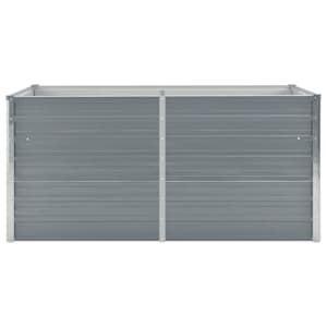 Vyvýšený zahradní truhlík 160x80x77 cm galvanizovaná ocel šedý - obrázek 3