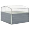 vidaXL kasvuhoone 100 x 100 x 85 cm, tsingitud teras, hall