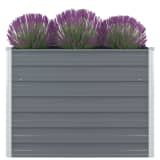 vidaXL Raised Garden Bed 100x100x77 cm Galvanised Steel Grey